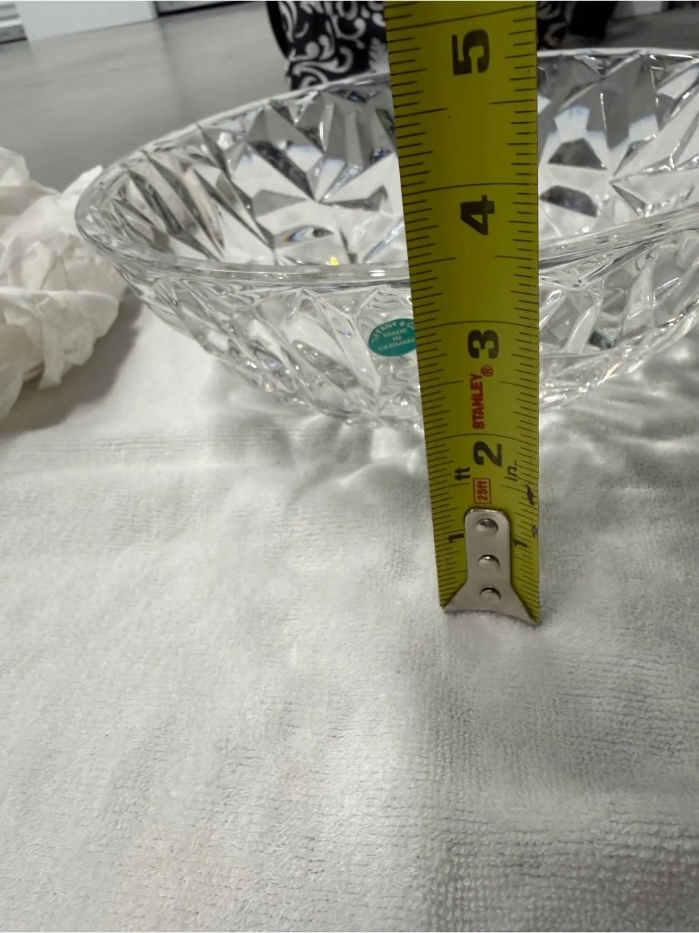 Tiffany & Co. Rock Cut Crystal Bowl Germany w/box Vintage